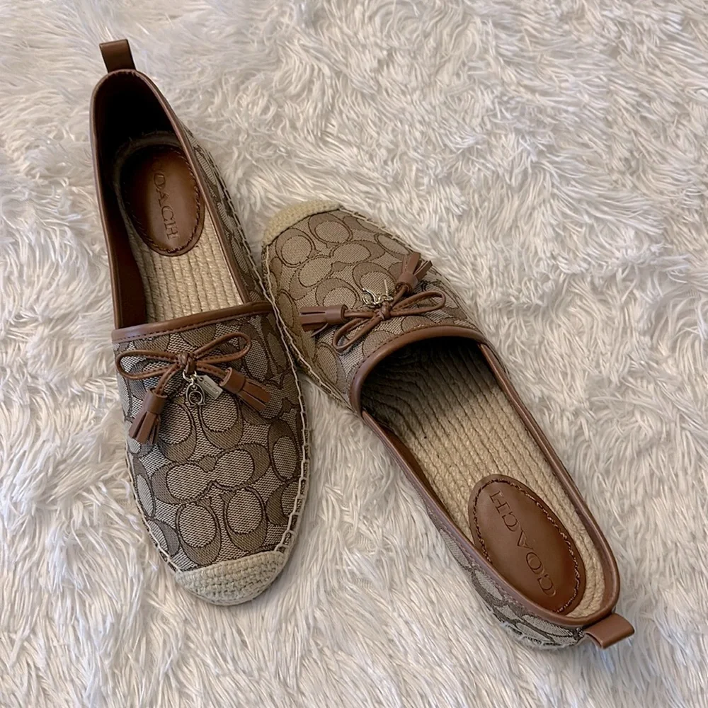 Coach Branded Espadrilles Closed Toe Flat - Picture 1 of 5